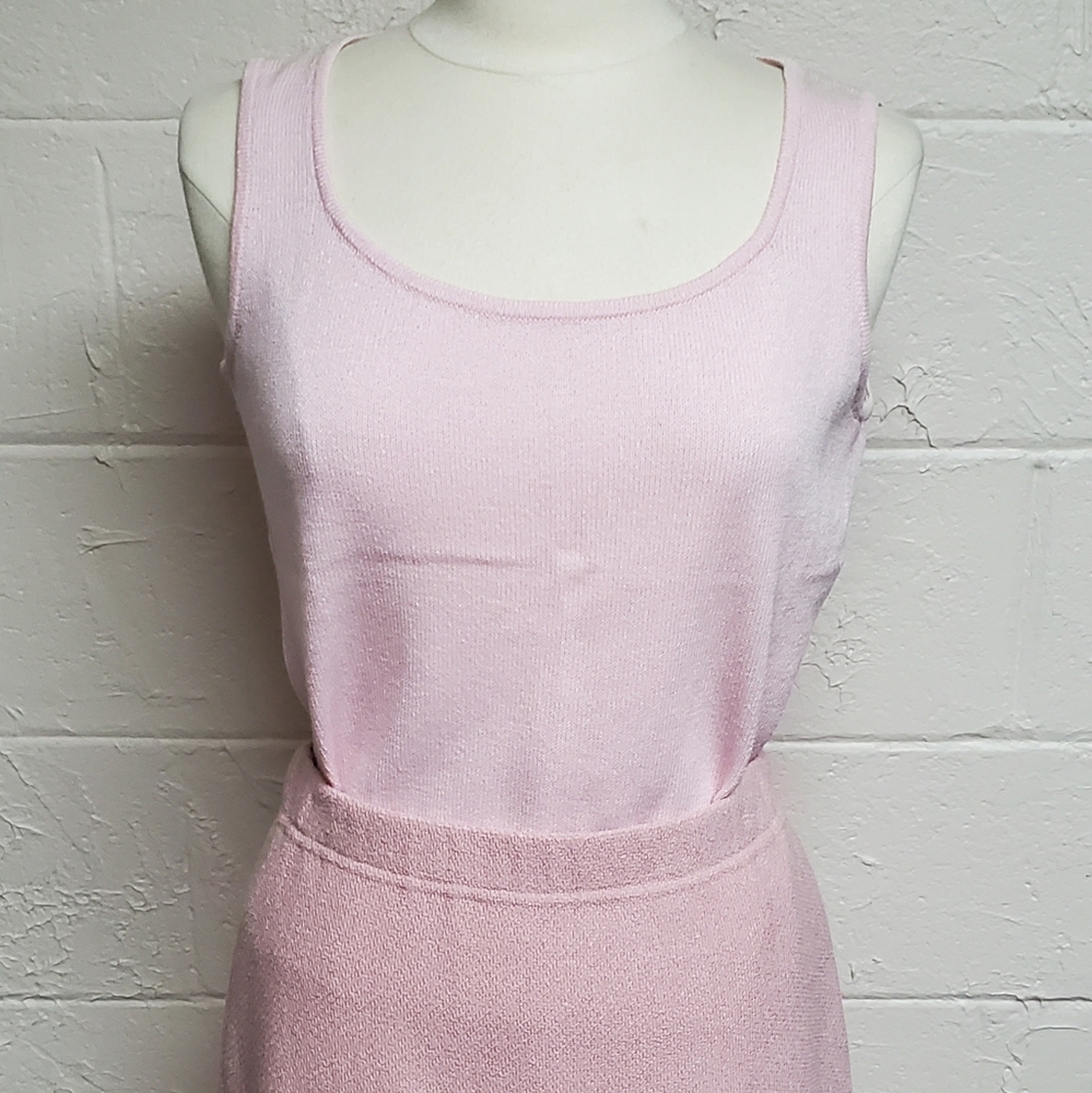 St. John Collection 3pc. Pink Tweed Jacket Suit - Picture 4 of 16